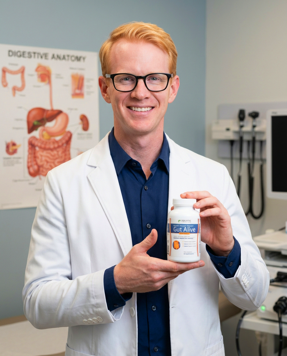 Dr. Eric Wood ND recommending Gut Alive gut health supplement